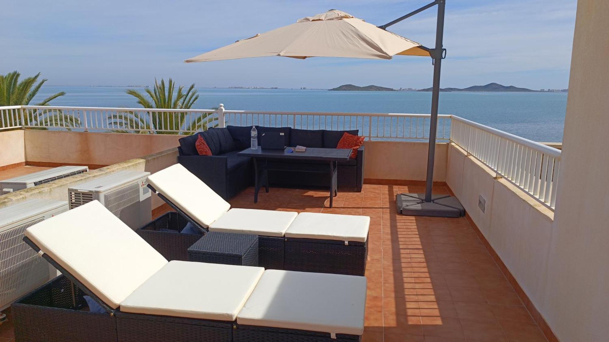 Top Floor Apartment Beachhouse, Beautiful Sea View, On The Beach! Cartagena Exteriör bild